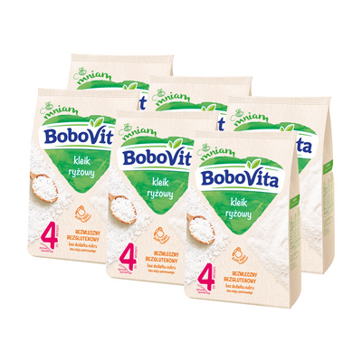 BoboVita Kleik ryżowy delikatny i łagodny po 4 miesiącu ZESTAW 6 x 160 g