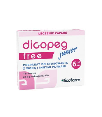 Dicopeg Free Junior ułatwia wypróżnianie DLA DZIECI 14 saszetek