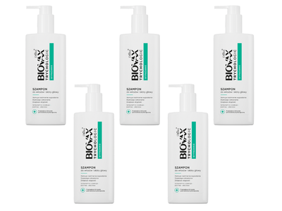 Biovax Trychologic szampon NA WYPADANIE WŁOSÓW ZESTAW 5 x 200 ml