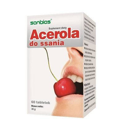 SANBIOS Acerola do ssania z witaminą C 60 tabletek