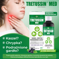 Tretussin MED syrop GARDŁO o smaku czarnej porzeczki 250 ml