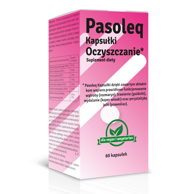 Pasoleq OCZYSZCZANIE TRAWIENIE WYDALANIE krople 60 kapsułek