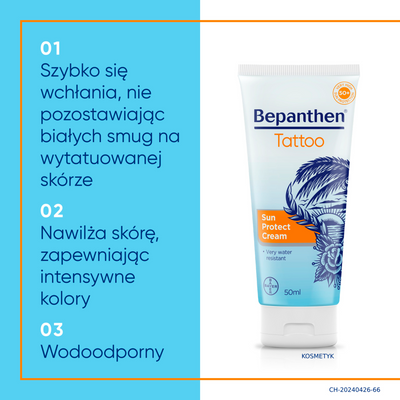 Bepanthen Tattoo Krem przeciwsłoneczny SPF 50+ 50 ml