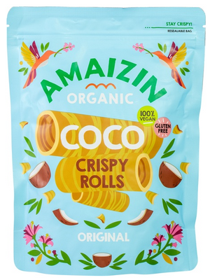 Amaizin rurki waflowe kokosowo - kokosowe bezglutenowe BIO 140 g