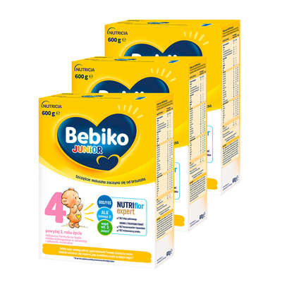 Bebiko Junior 4 Odżywcza formuła na bazie mleka dla dzieci powyżej 2. roku życia 3x600 g