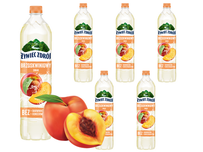 Żywiec Zdrój Napój niegazowany brzoskwiniowy smak ZESTAW 6 x 1,2 l