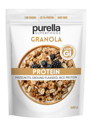 Purella Musli białkowe z orzechami i czekoladą PROTEINOWE Niski IG 300 g