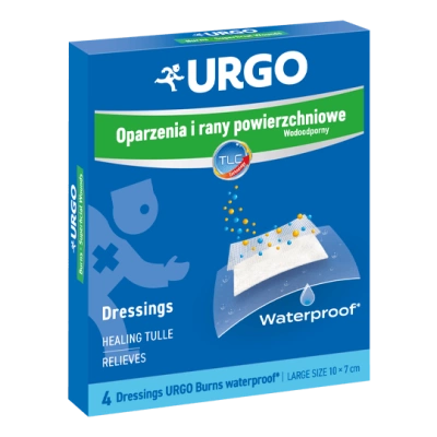 Urgo oparzenia i rany powierzchniowe wodoodporne 4 sztuki