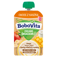 BoboVita Drugie Śniadanko Owoce z kaszką RÓŻNE SMAKI po 6 miesiącu ZESTAW 6 x 100 g