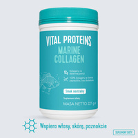 Vital Proteins Marine Collagen dla młodzieńczego wyglądu, kolagen rybi o neutralnym smaku 221g + TORBA LUNCHOWA GRATIS