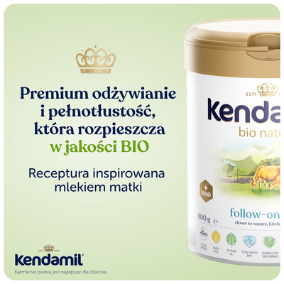 Kendamil Nature 2 HMO+ mleko organiczne bez oleju rybiego ZESTAW 2 x 800 g