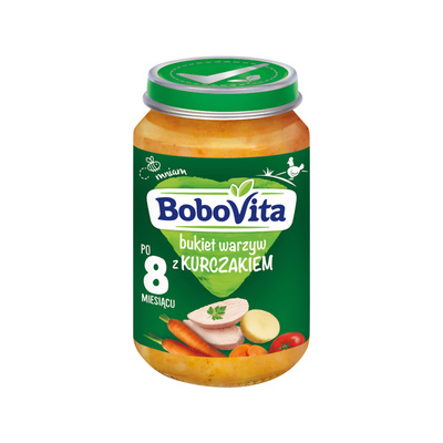 Obiadek dla dziecka BoboVita Bukiet warzyw z kurczakiem po 8. miesiącu 190g