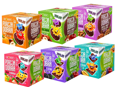 Porcja dobra mix kostek z niespodzianką ZESTAW 6szt