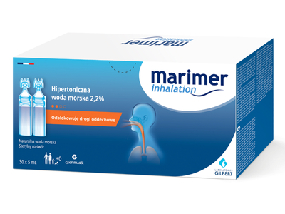 MARIMER Inhalation Hipertoniczna woda morska 2,2% 30 ampułek