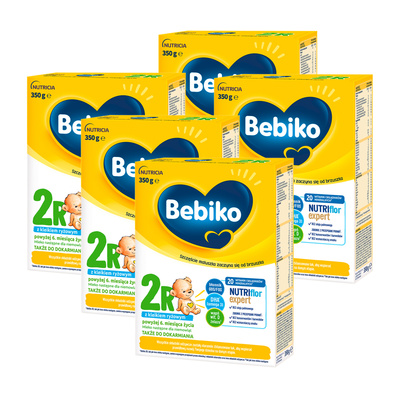 Bebiko 2R Mleko następne dla niemowląt powyżej 6. miesiąca życia ZESTAW 5 x 350 g