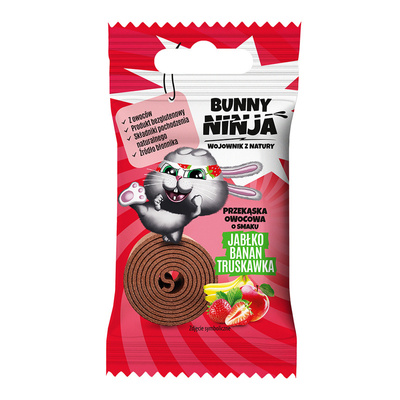 Bunny Ninja zestaw zdrowe przekąski owocowe bez cukru 100 % owoce 9 sztuk ŚWIĄTECZNE PACZKI