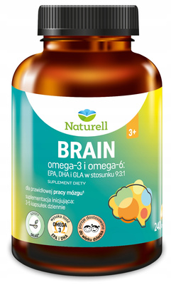 Naturell BRAIN kwasy omega 3 6 DHA EPA GLA 240 kapsułek