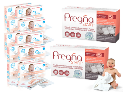 DLA PLANUJĄCYCH CIĄŻĘ 10 testów + 2 x Pregna start - WSPARCIE PŁODNOŚCI I WCZESNE WYKRYCIE CIĄŻY
