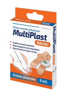 Rodzina Zdrowia MultiPlast plastry na odciski z kwasem salicylowym 6 sztuk