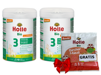 Holle 3 BIO Mleko kozie dla niemowląt od 10. miesiąca ZESTAW 2x800g + KASZKA GRATIS!