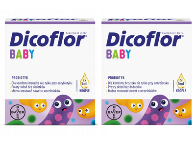 Dicoflor Baby probiotyk krople zestaw 4 x 5 ml