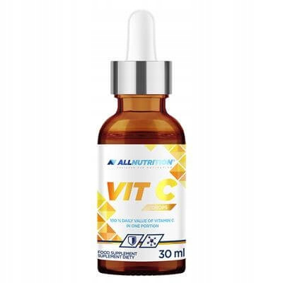 Allnutrition witamina C w kroplach odporność zmęczenie 30 ml