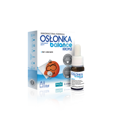 Osłonka BALANCE probiotyk dla dzieci i niemowląt już od 1. dnia życia w kroplach 7,5ml