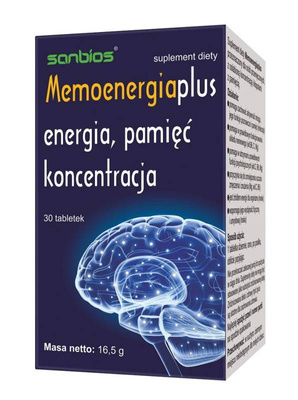  SANBIOS MemoenergiaPlus energia pamięć magnez 30 tabletek