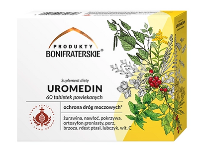 Produkty Bonifraterskie Uromedin żurawina DROGI MOCZOWE 60 tabletek