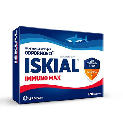 Iskial Max olej z wątroby rekina z witaminą D 120kaps