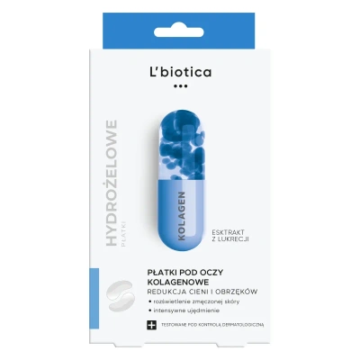 L'Biotica kolagenowe płatki pod oczy redukcja cieni i obrzęków 3 sztuki