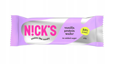 NICK'S wafelek proteinowy wanilia bez cukru 40 g