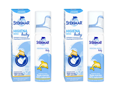 STERIMAR BABY higiena nosa, woda morska dla dzieci ZESTAW 2 x 100 ml