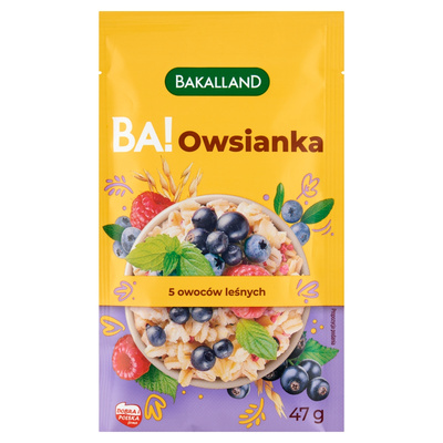 Bakalland owsianka z 5 owocami leśnymi 47g