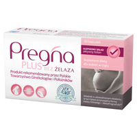 Pregna Plus bez żelaza dla kobiet w ciąży ZESTAW 2 x 30 kapsułek