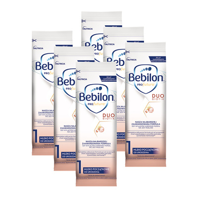 Bebilon Profutura Duobiotik 1 Mleko początkowe od urodzenia w saszetkach ZESTAW 6 x 20,4 g