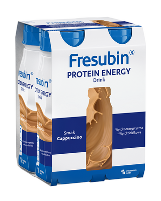 Fresubin® Protein Energy Drink, smak cappuccino 4 x 200ml. Żywność specjalnego przeznaczenia medycznego. Bogata w białko