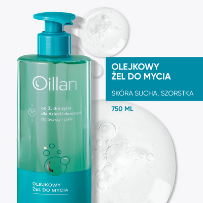Oillan Olejkowy żel do mycia MYJE, NAWILŻA 750 ml