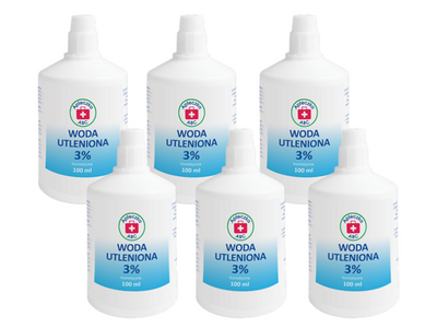 Rodzina Zdrowia woda utleniona do oczyszczania skóry 3% ZESTAW 6 x 100 ml