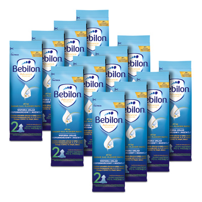 Bebilon 2 Advance Pronutra Mleko następne po 6. miesiącu w saszetkach ZESTAW 12 x 28,8 g