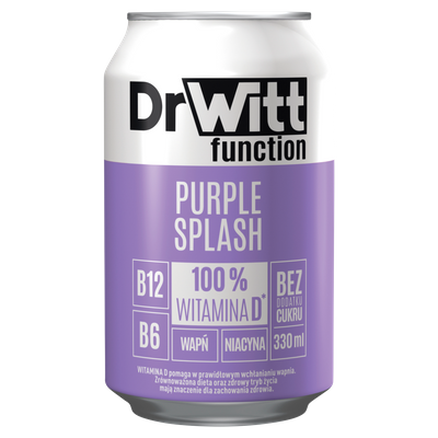 Dr Witt Function Purple Splash Gazowany napój owocowy o smaku gruszki i lawendy 330 ml