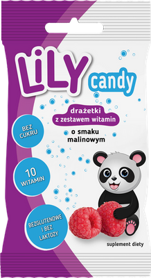 LiLY Candy drażetki z witaminami różne smaki zdrowe przekąski 6 x 40 g