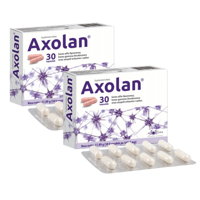 AXOLAN kwas alfa-liponowy witaminy selen ZESTAW 2 x 30 kapsułek