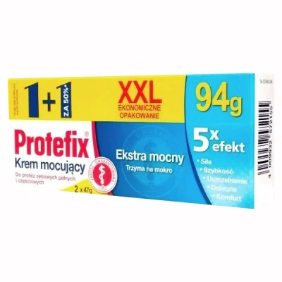 Protefix krem mocujący do protez zębowych EKSTRA MOCNY 2 x 47 g