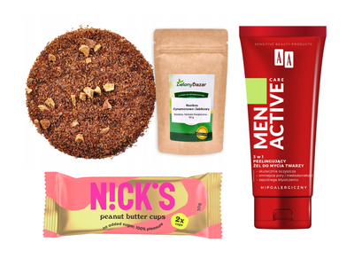 Zestaw świąteczny dla pracownika DLA NIEGO herbata, żel i babeczki + opakowanie prezentowe