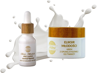 HILMI naturalny duet olej i krem z opuncji figowej ELISKIR MŁODOŚCI