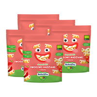 BoboVita Kids Chrupeczki bio owocowo nadziane truskawka po 3 roku życia ZESTAW 5 x 30 g 