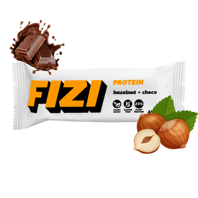 Fizi baton proteinowy czekolada + orzechy laskowe BEZ CUKRU 45 g krótka data