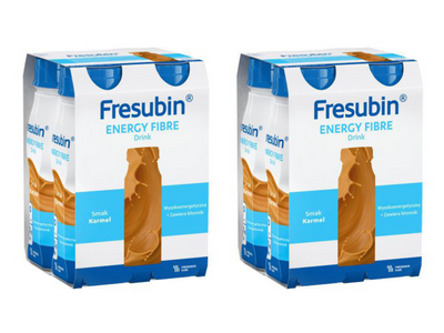 Fresubin® Energy Fibre Drink, smak karmelowy, 8 x 200 ml.  Żywność specjalnego przeznaczenia medycznego. Bogata w błonnik.