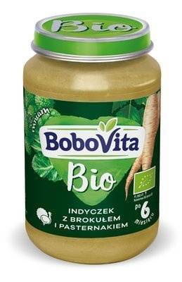 Obiadek dla dziecka Bobovita BIO indyk, brokuł i pasternak po 6. miesiącu 190g
